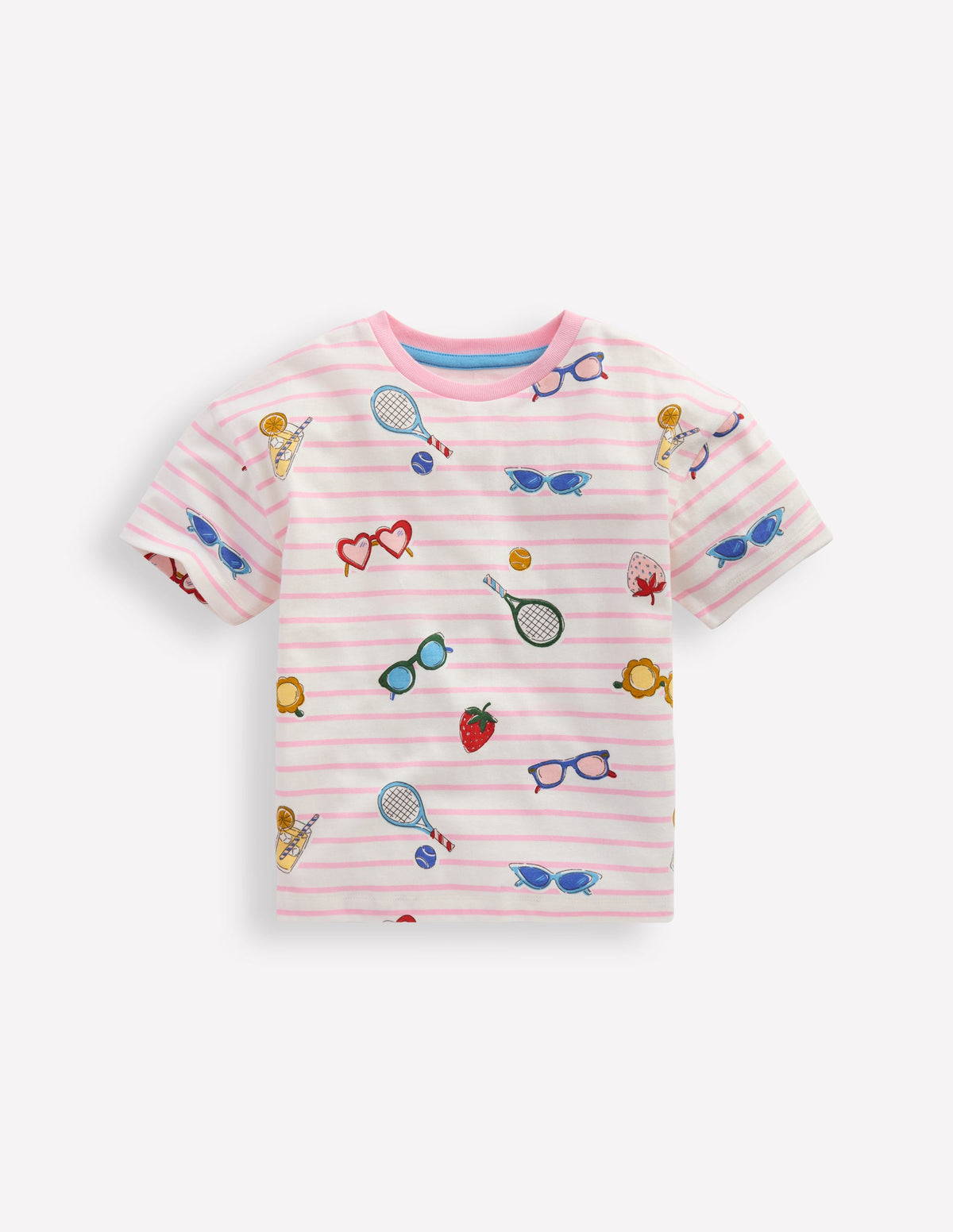 Easy Breton T-shirt-Spring Blossom Pink Holiday - Image 1