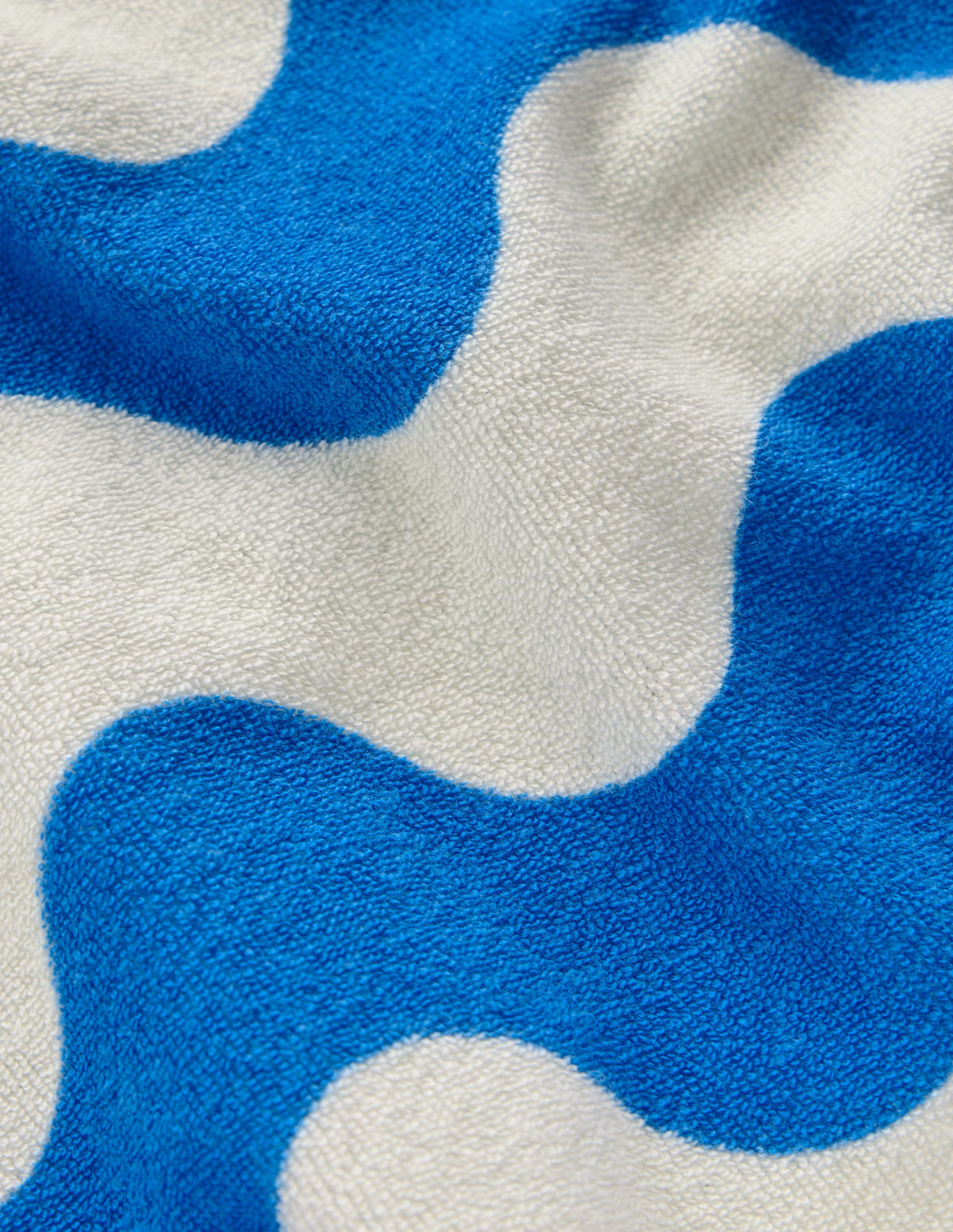 Dropped Shoulder Towelling Top-Blue Wave Stripe - Image 3