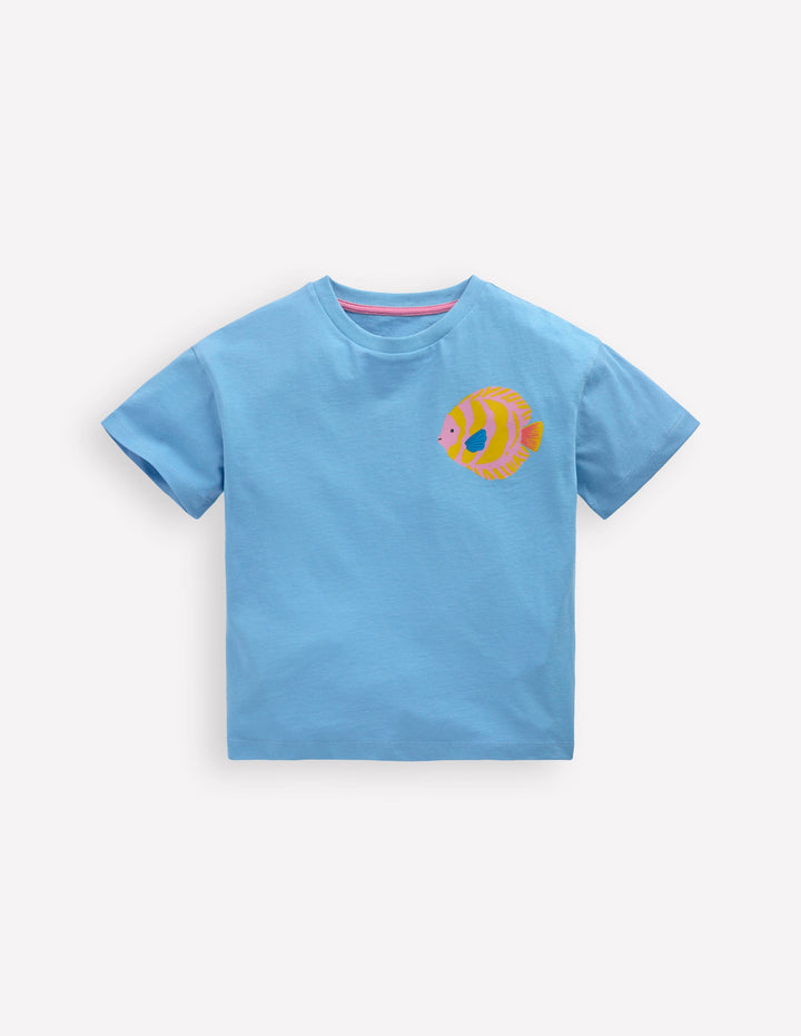 T-Shirt mit Druck-Blaues Meeresleben