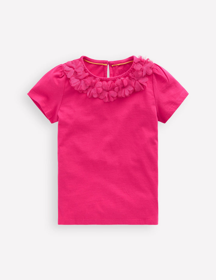 T-Shirt mit Blumenbesatz-Fandango