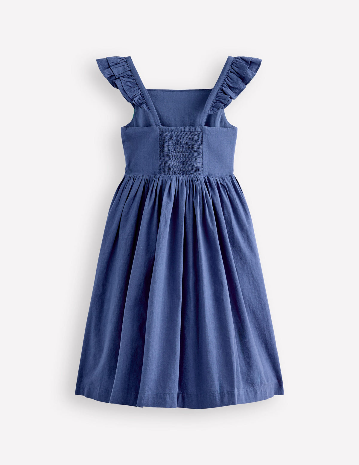 Annalisa Sommerkleid zum Herumwirbeln-Denim-Blau Stickerei - Image 2