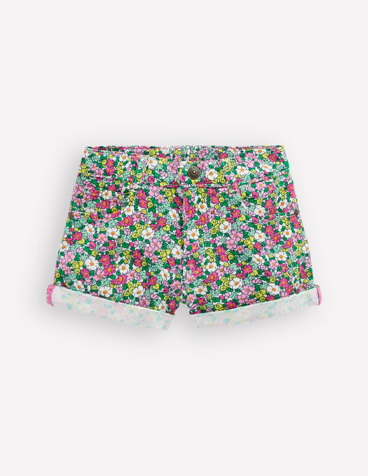 Short en jean-Motif Summer Flowerbed multi