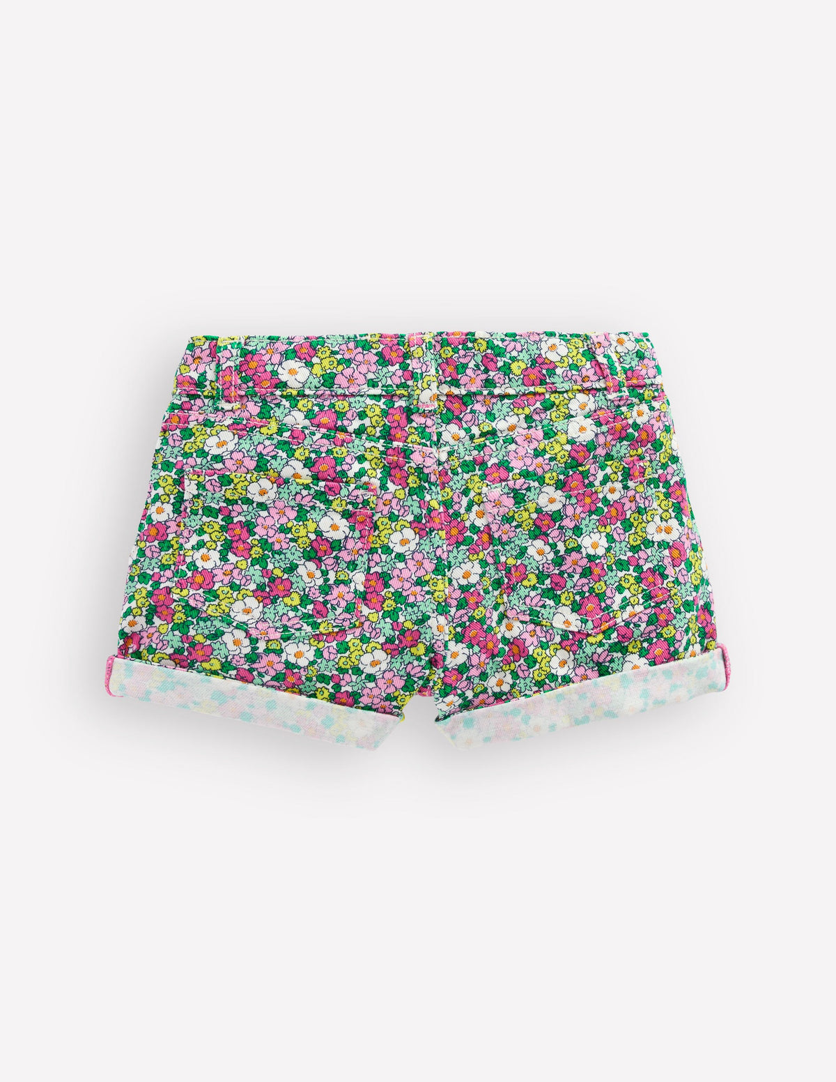 Jeansshorts-Bunt Sommer Blumenbeet-2