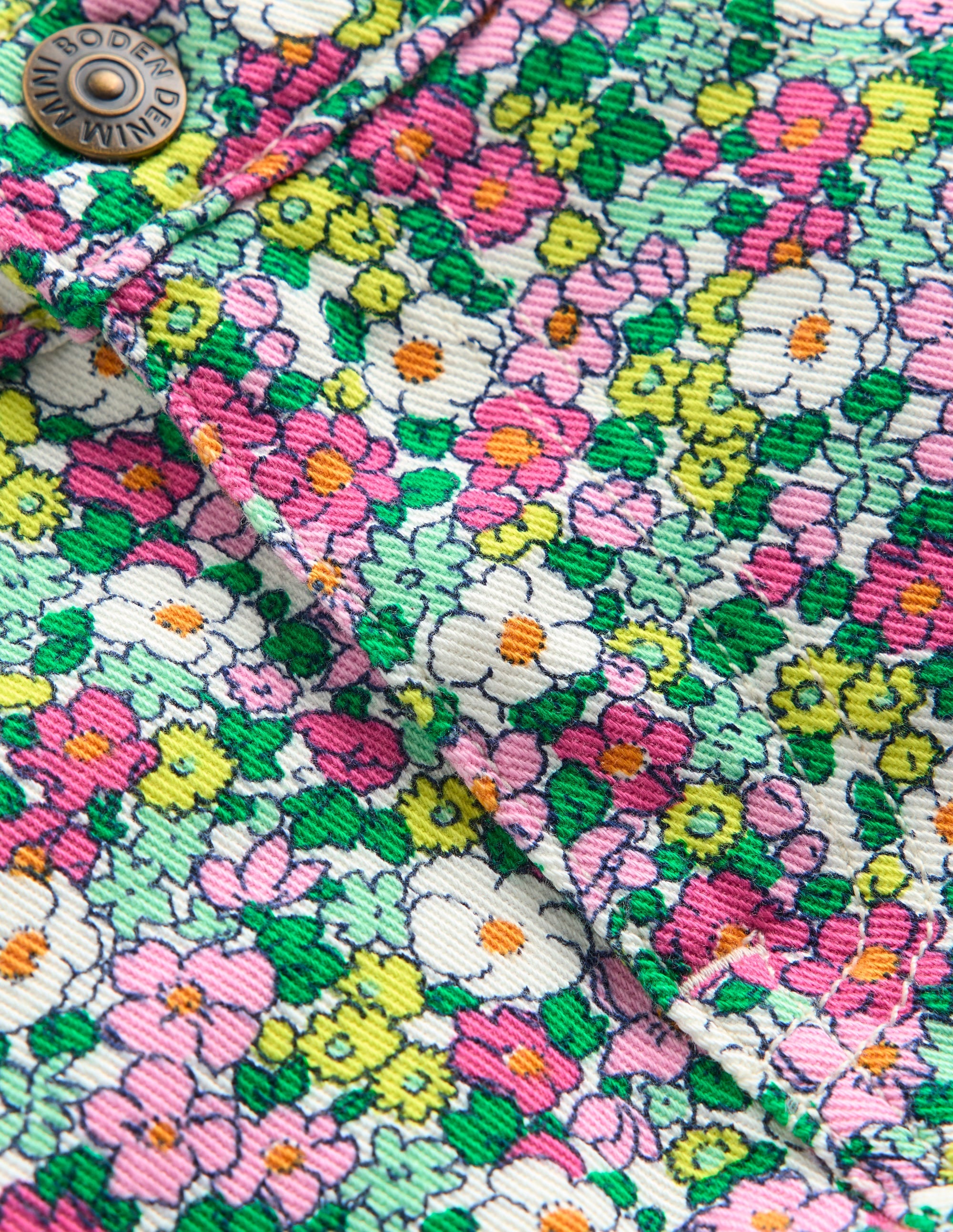 Jeansshorts-Bunt Sommer Blumenbeet - Image 3