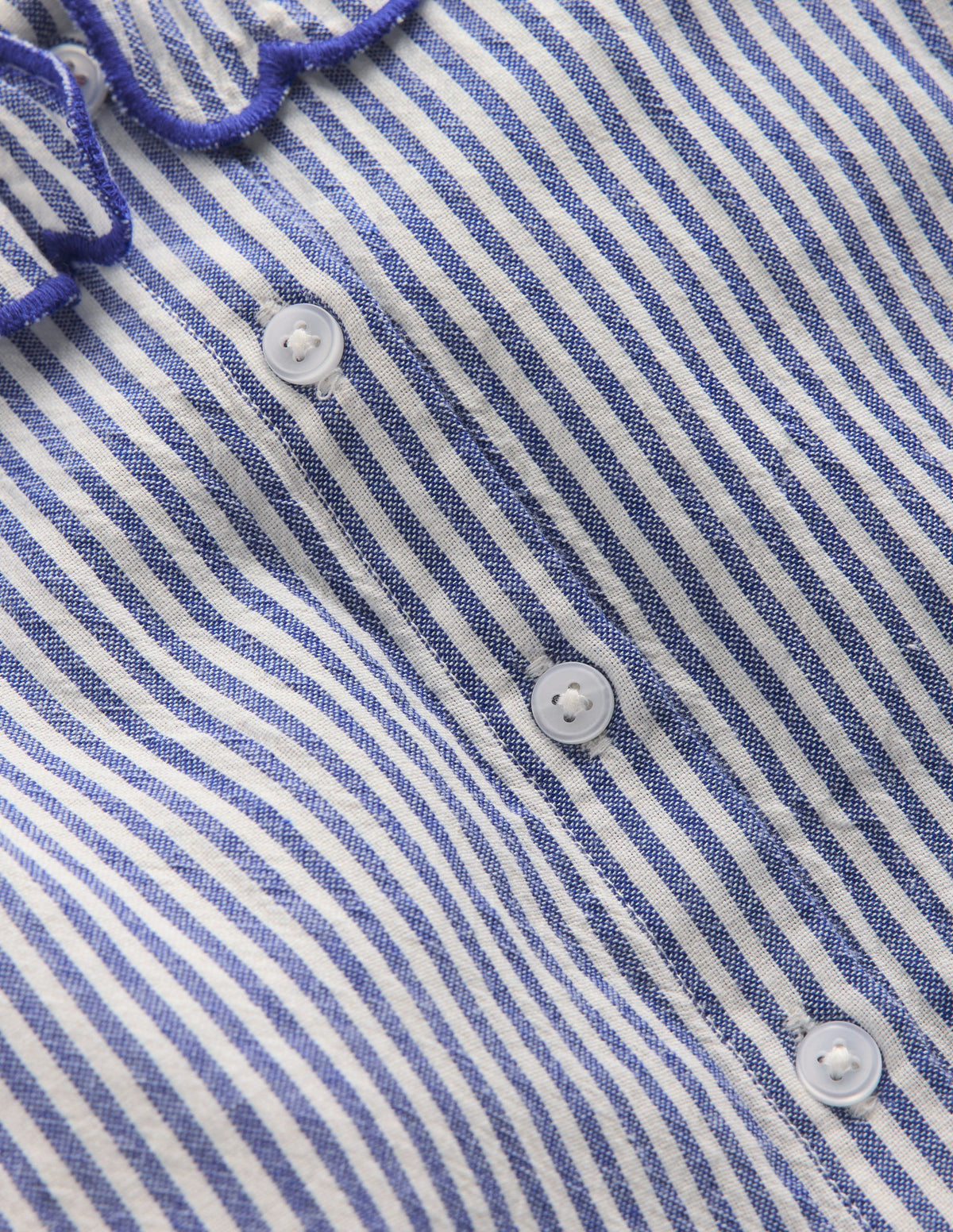 Bluse mit Knopfleiste-Blau/Naturweiß Streifen-5