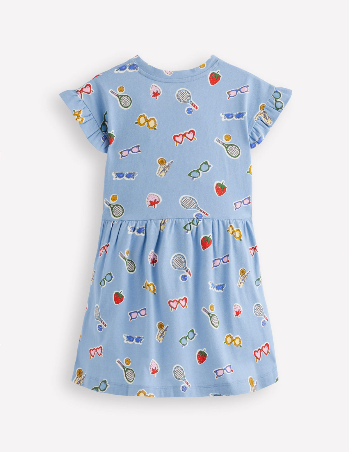 T-Shirt-Kleid aus Jersey-Gletscherblau Urlaub Muster - Image 2