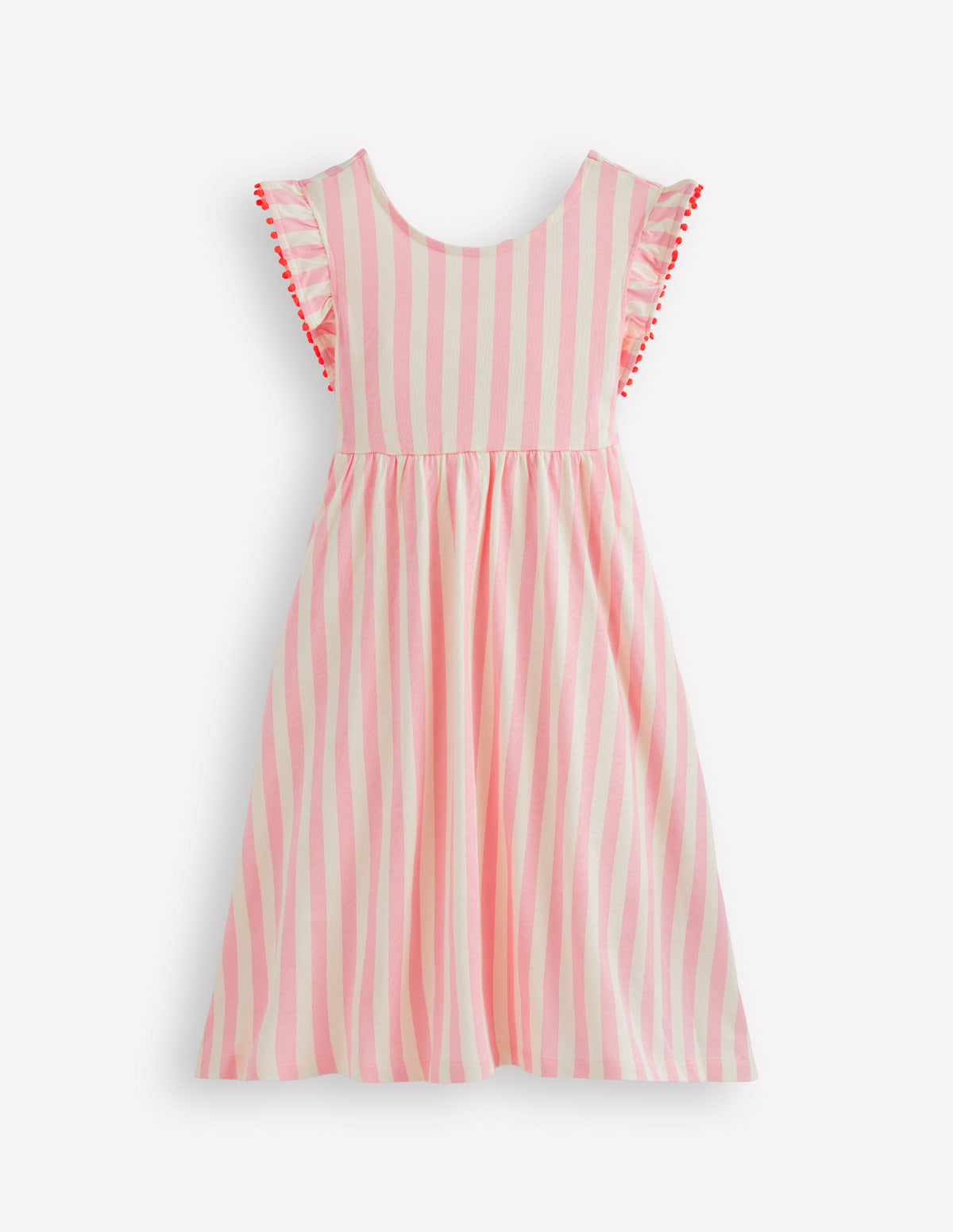 Jerseykleid mit Kleeblattschleife am Rücken-Rosa mit Streifen - Image 4