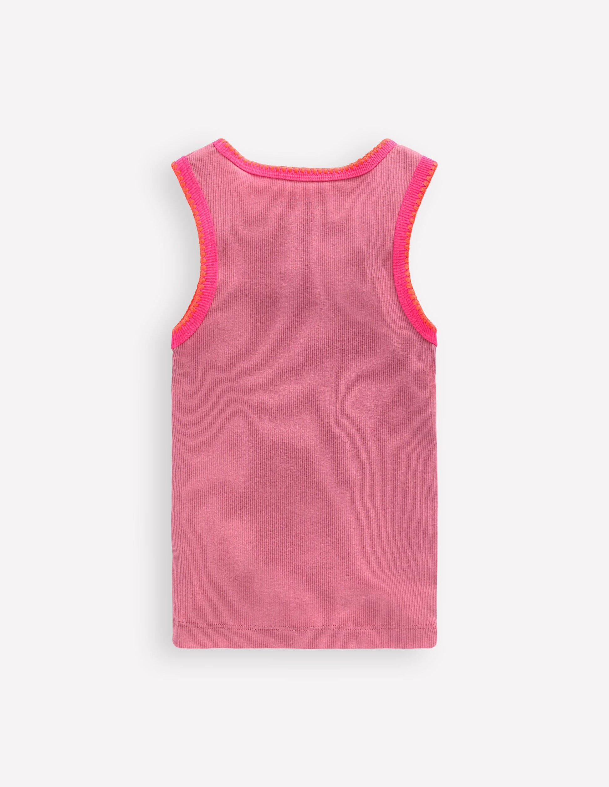 Geripptes Top mit Häkelbesatz-Rosa Schleier-2