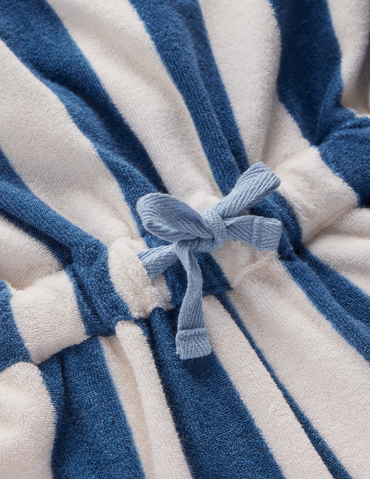 Relaxed Towelling Playsuit-Denim Blue Stripe - Image 3