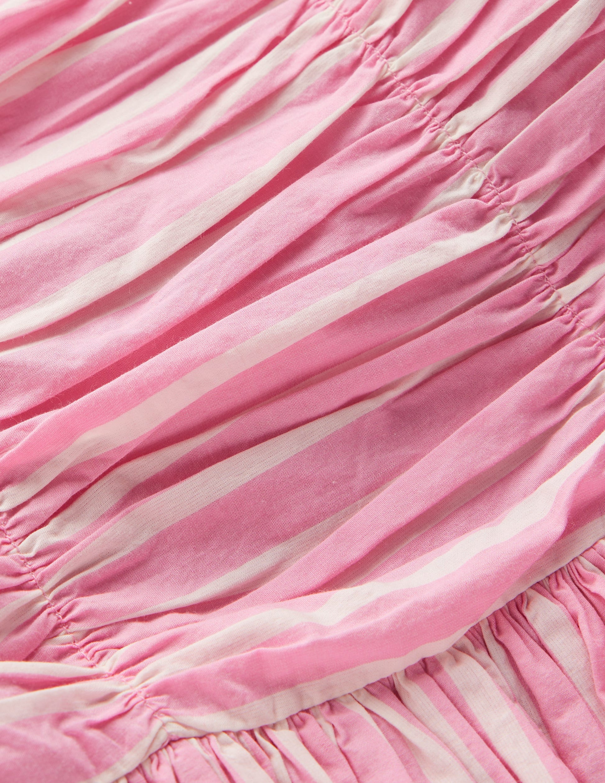 Ballonkleid mit gerafftem Oberteil-Ameisenrosa mit Streifen-3
