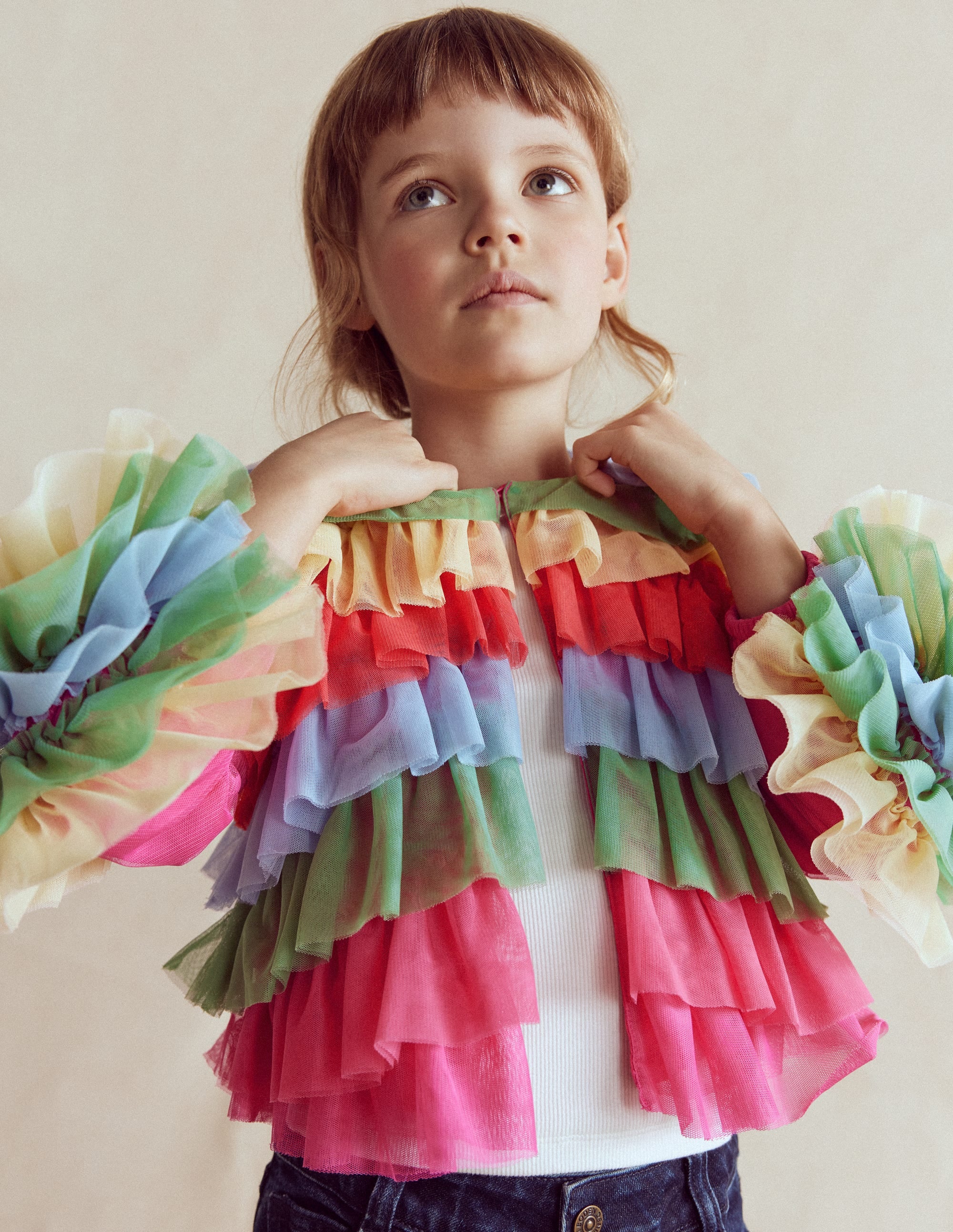 Veste arc-en-ciel en tulle-Arc-en-ciel multi - Image 3