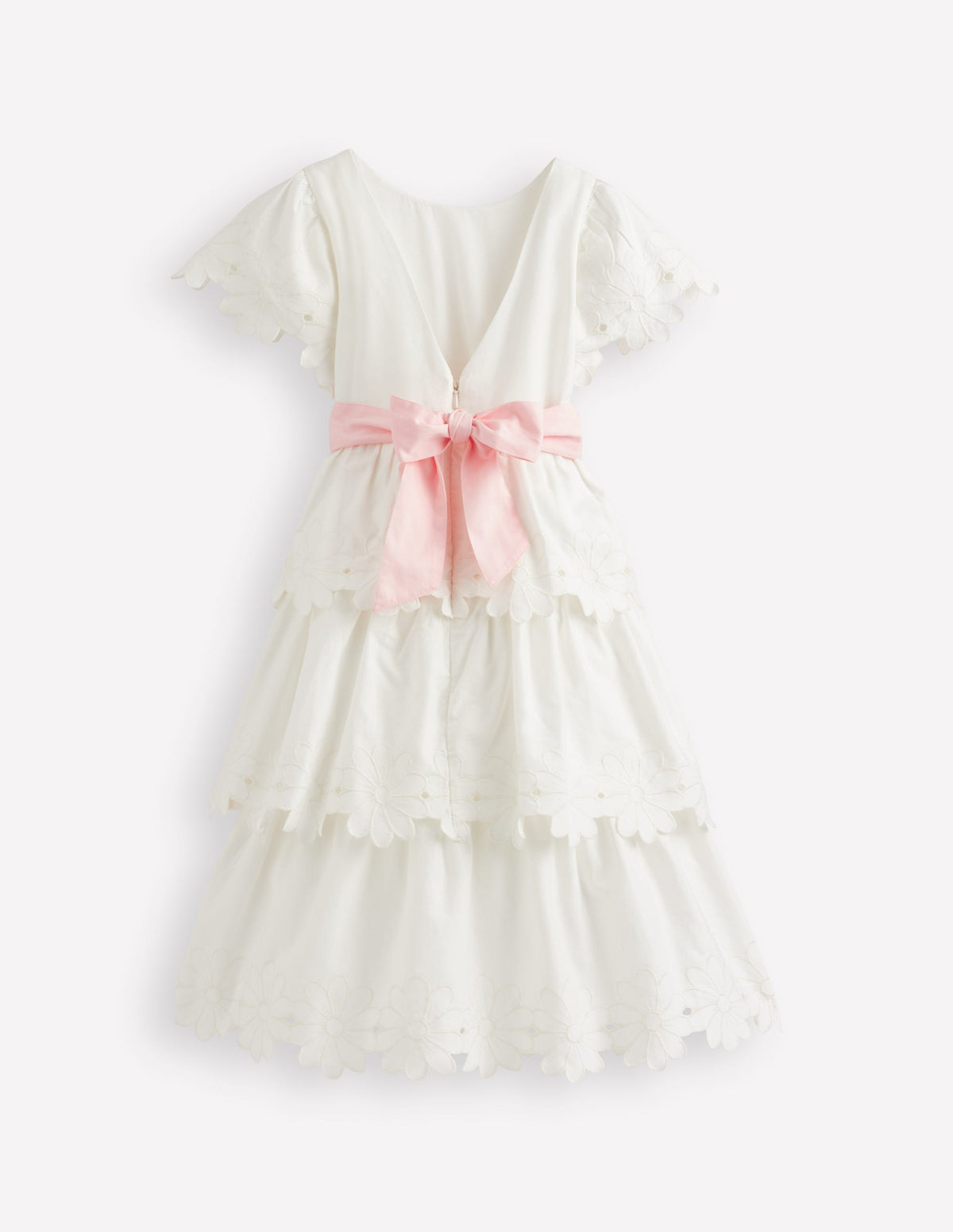 Robe de cérémonie à ourlet fleuri-Ivoire doux - Image 2