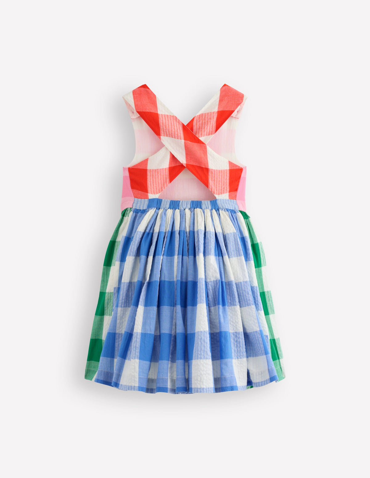 Harper Kleid mit gekreuzten Rückenträgern-Vichykaro Kuddelmuddel - Image 2