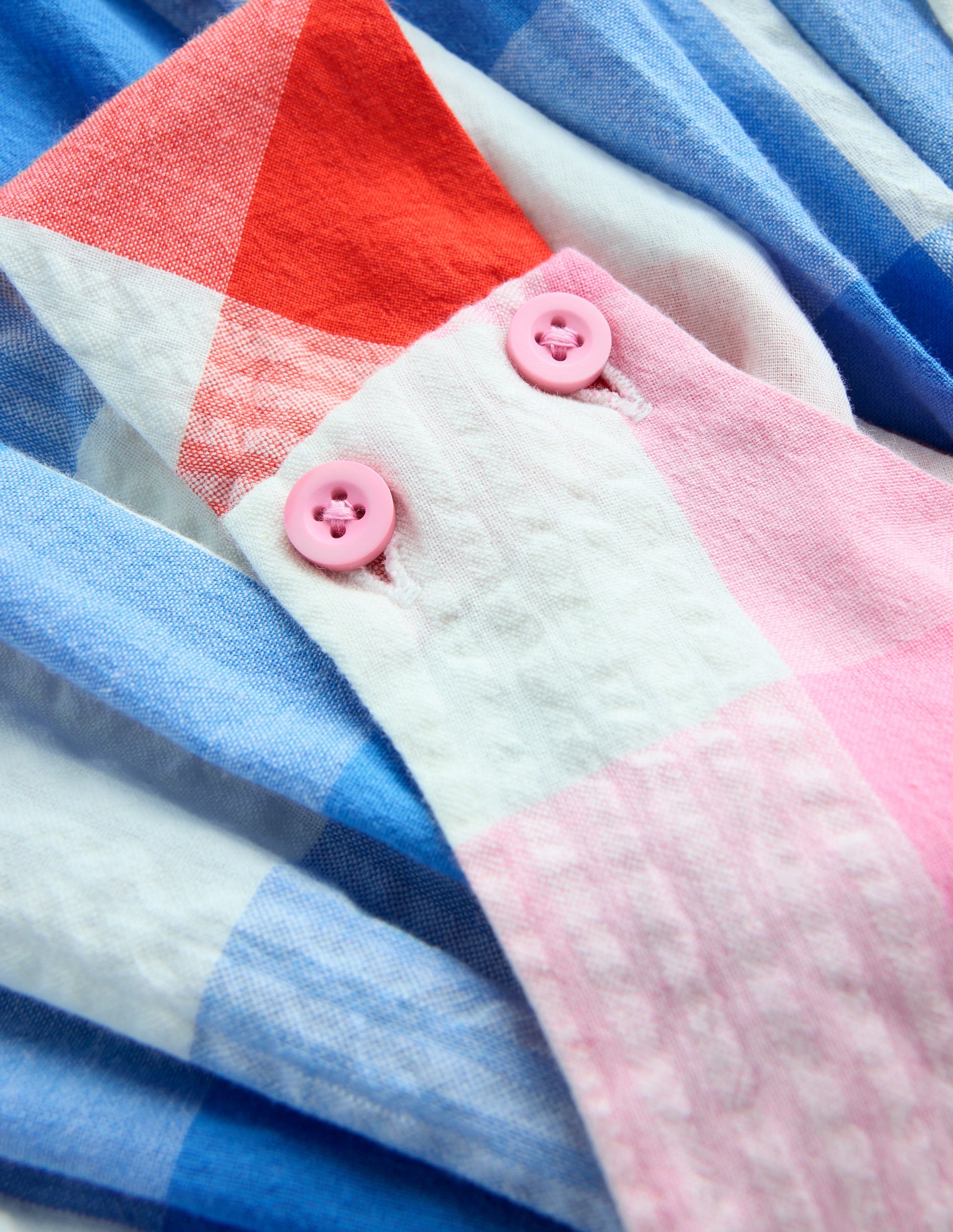 Harper Kleid mit gekreuzten Rückenträgern-Vichykaro Kuddelmuddel-3