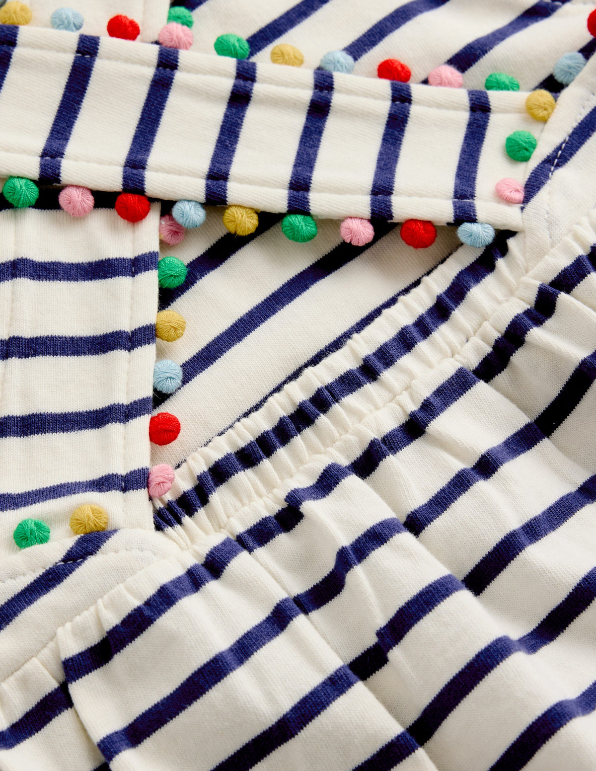Jersey-Kleid mit gekreuzten Rückenträgern-Steuerbordblau Streifen-3