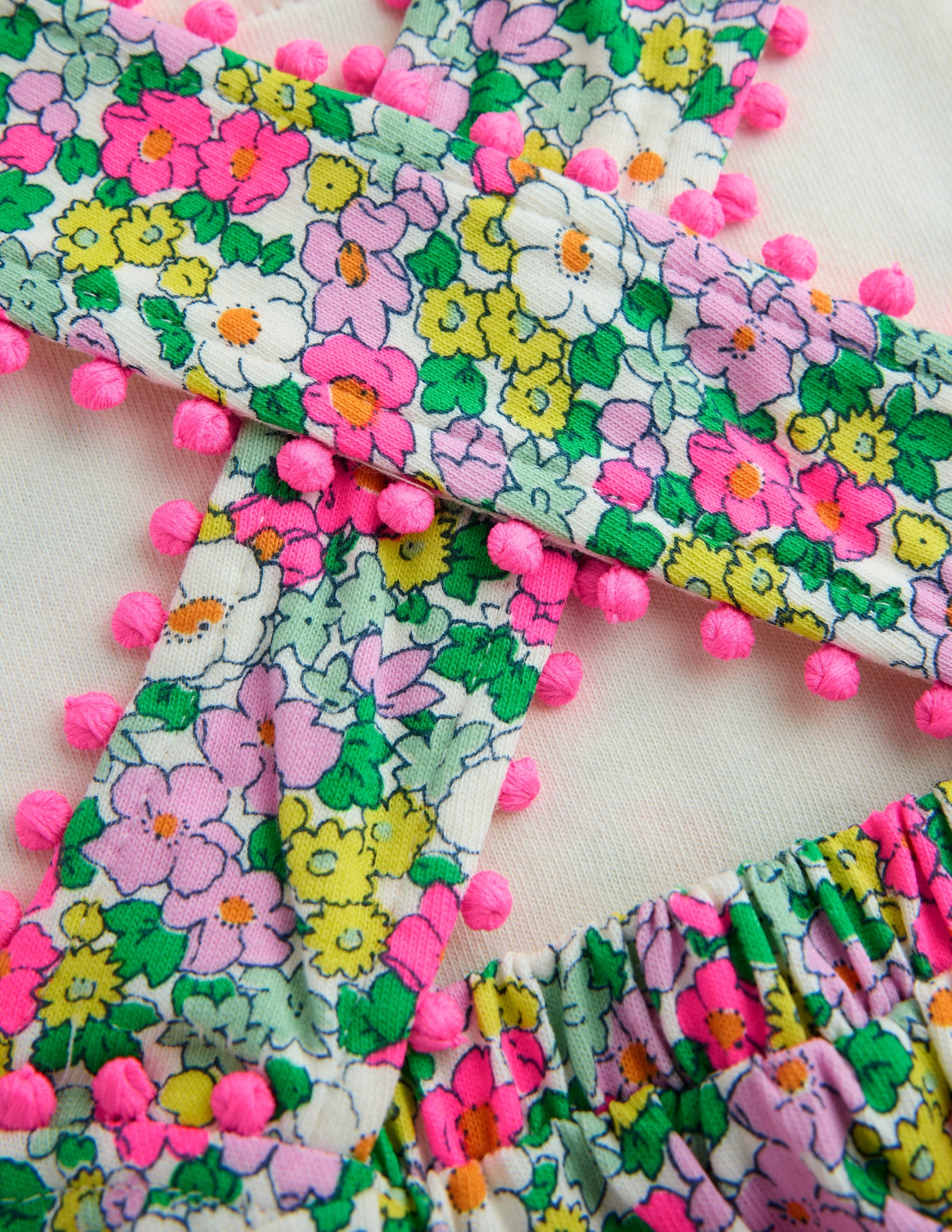 Robe croisée dans le dos en jersey-Motif petites fleurs - Image 3