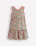 Robe croisée dans le dos en jersey-Motif petites fleurs