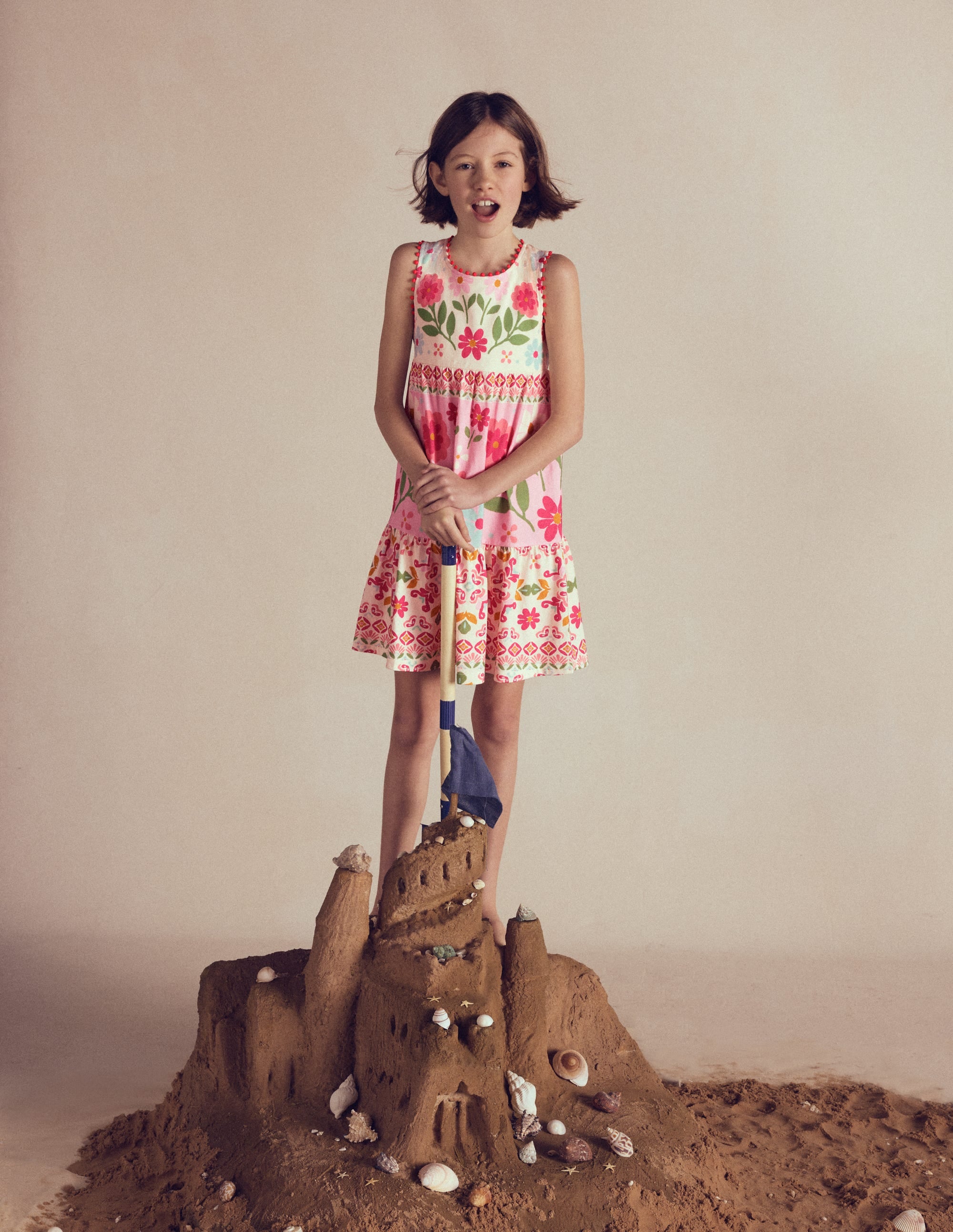 Jersey Cross-back Dress-Hotchpotch Floral - Image 4