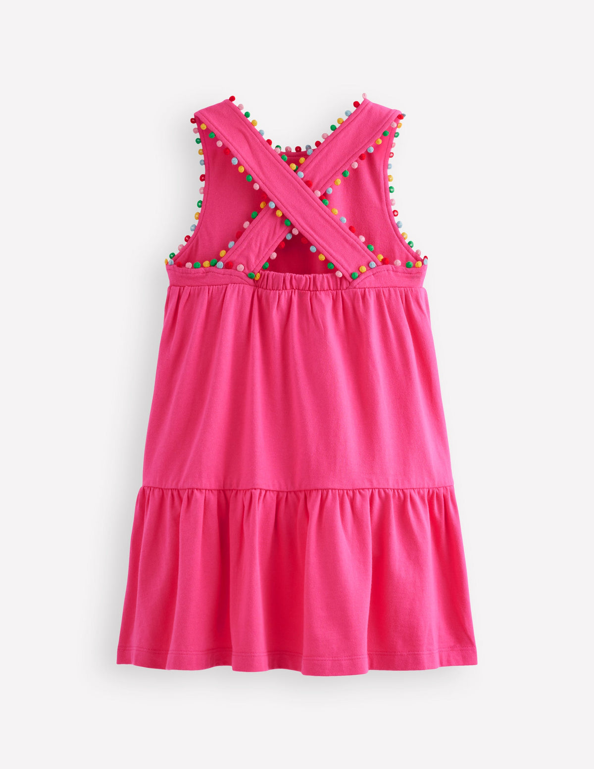 Jersey-Kleid mit gekreuzten Rückenträgern-Flamingorosa - Image 2