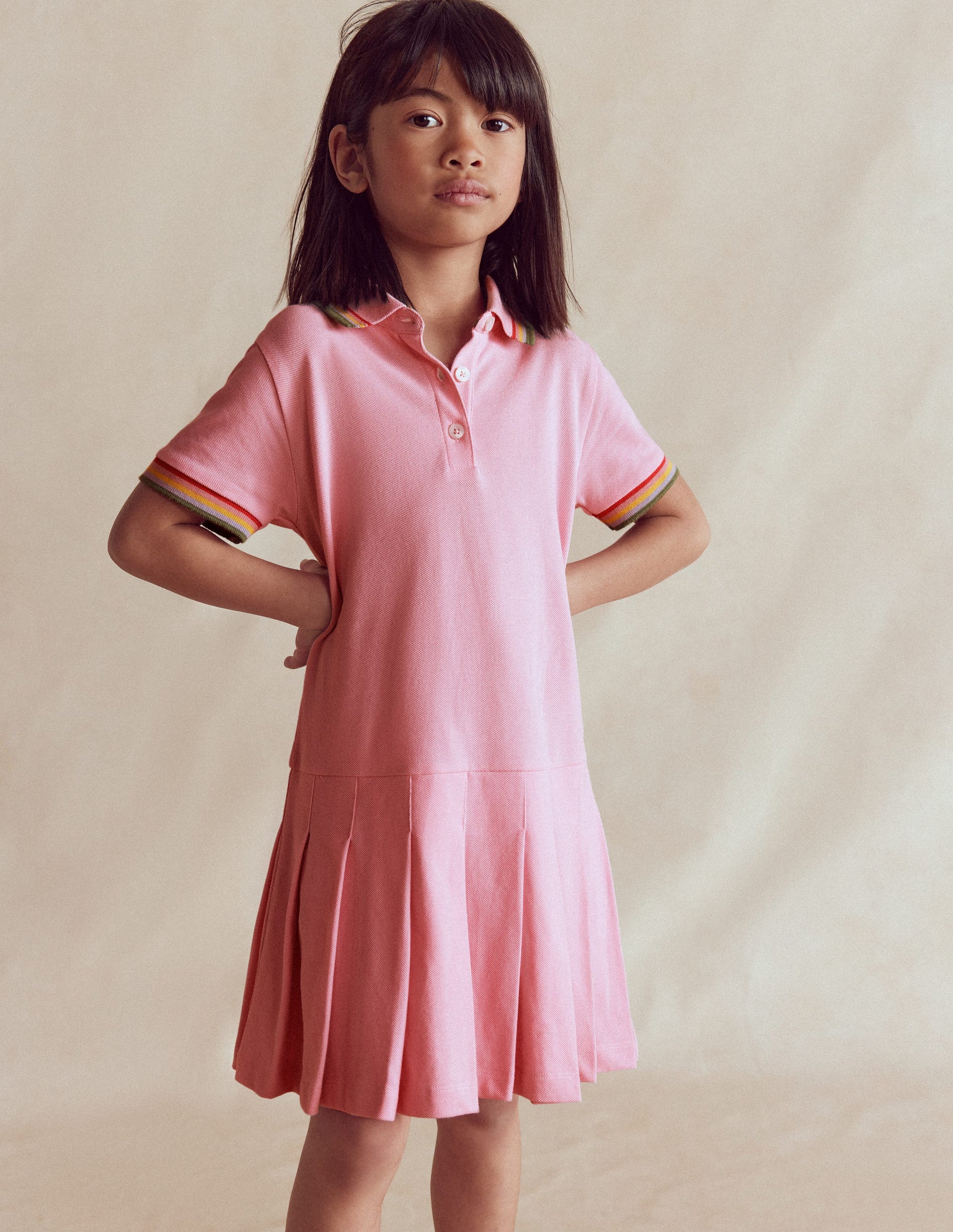 Jersey-Kleid mit Plissee-Rock-Mandelblütenrosa-1