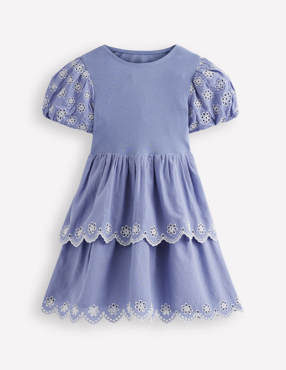 Rara Jerseykleid mit Lochstickerei-Dämmerungsblau-3