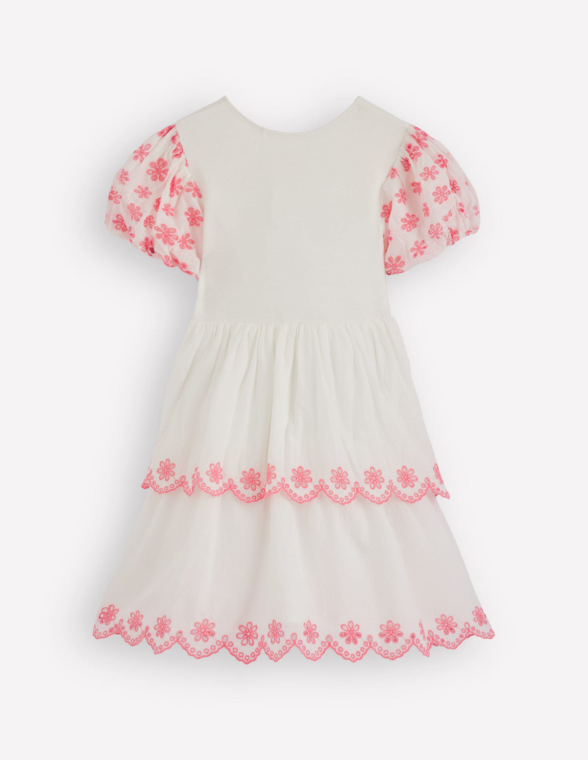 Rara Jerseykleid mit Lochstickerei-Sanftes Naturweiß/Lachsrosa-2