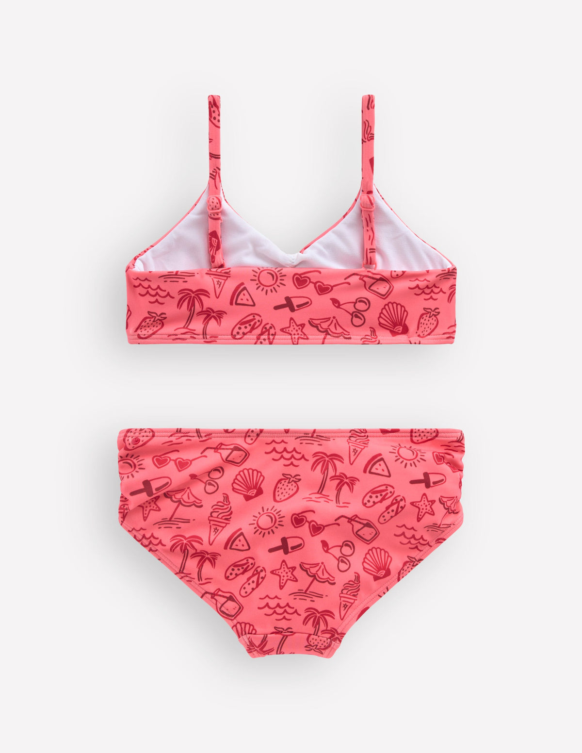 Geraffter Bikini-Rosa Ferien-2