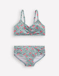 Geraffter Bikini-Nebelblau Kirschzweige