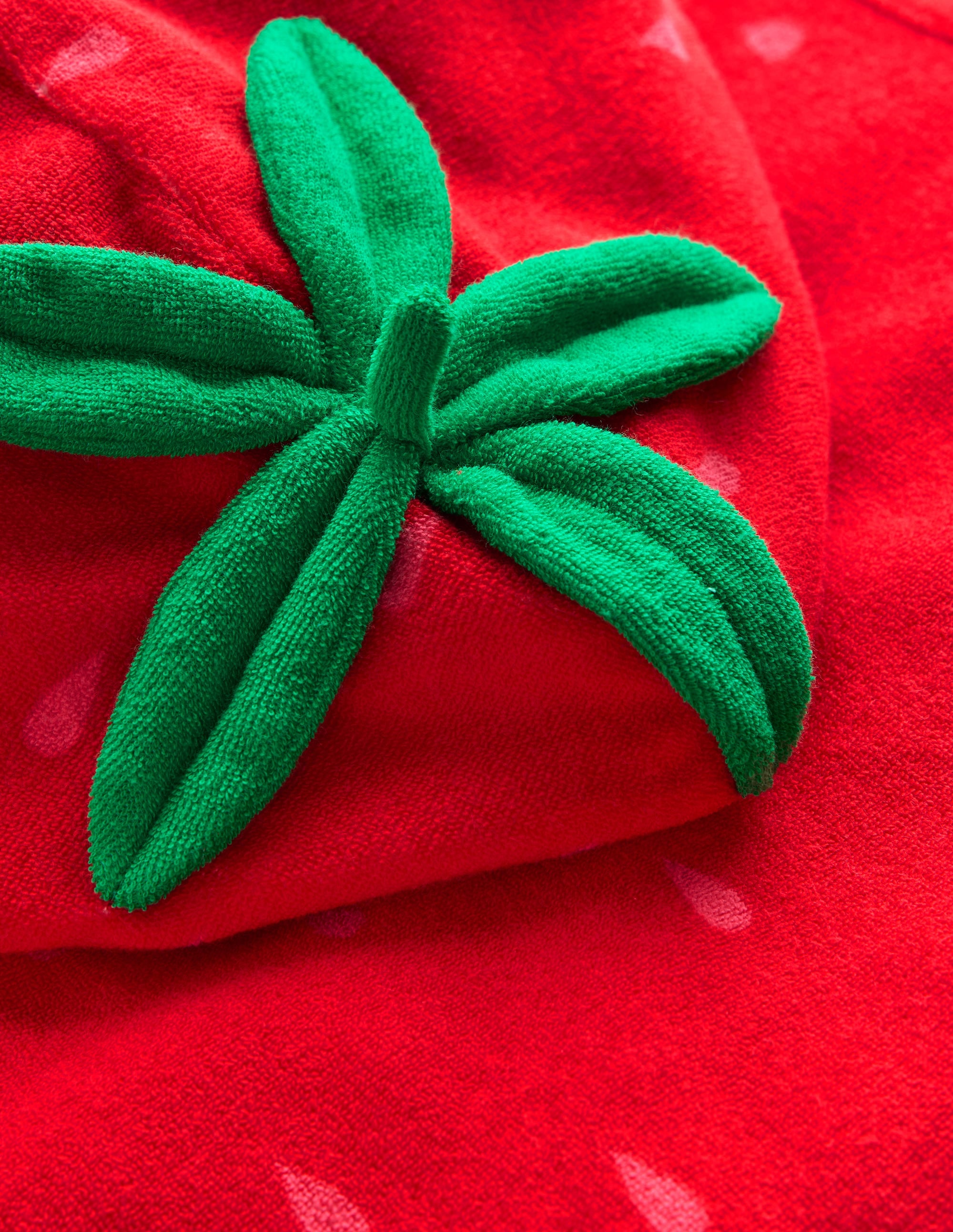 Romie Origineller Frottee-Badeponcho mit Reißverschluss-Erbeerkuchenrot - Image 4