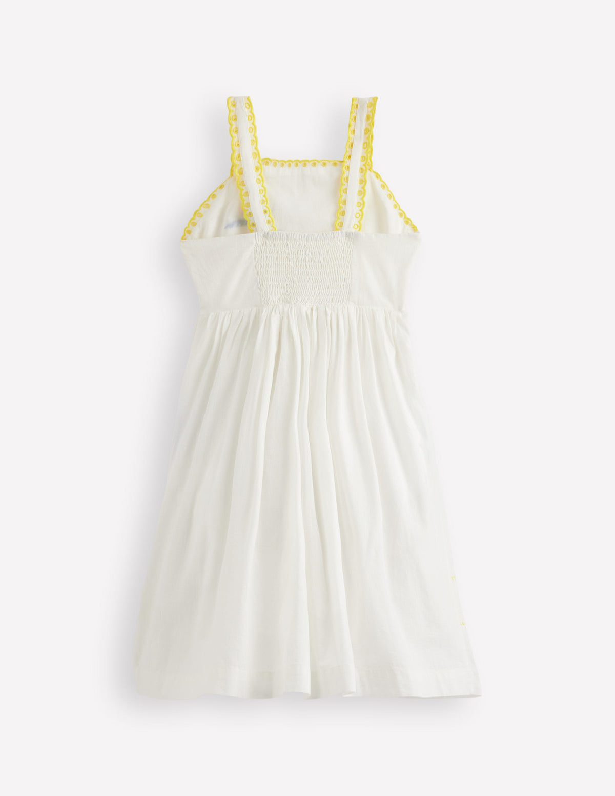 Sommerkleid mit Logo-Sanftes Naturweiß Szene im Freien - Image 3
