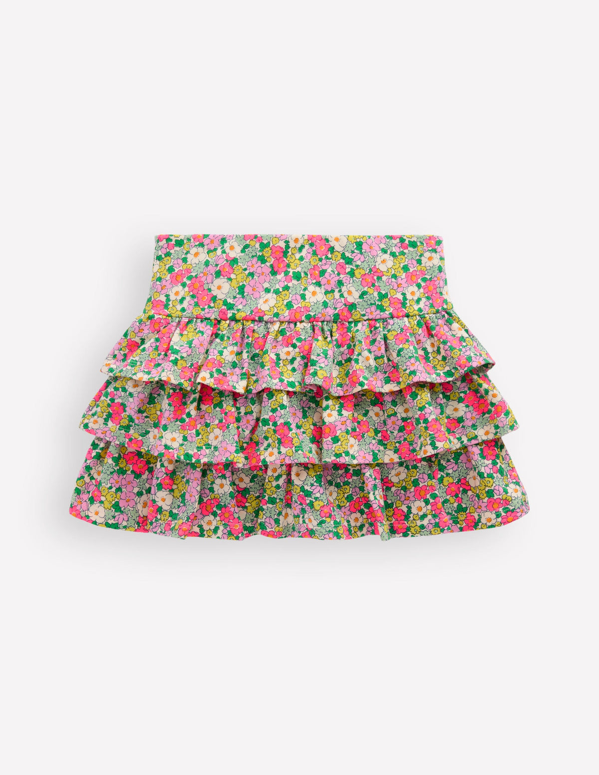 Jupe-short volantée en jersey-Motif Summer Flowerbed multi-2