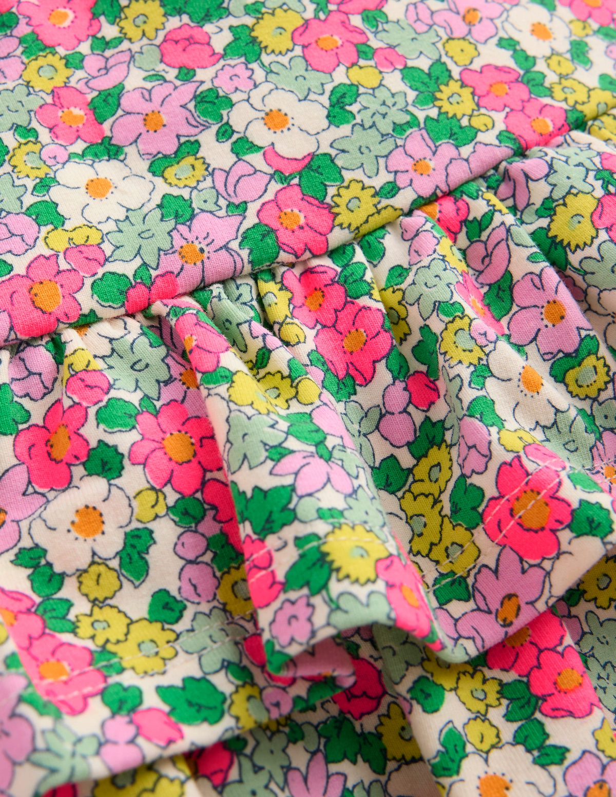 Jupe-short volantée en jersey-Motif Summer Flowerbed multi-3