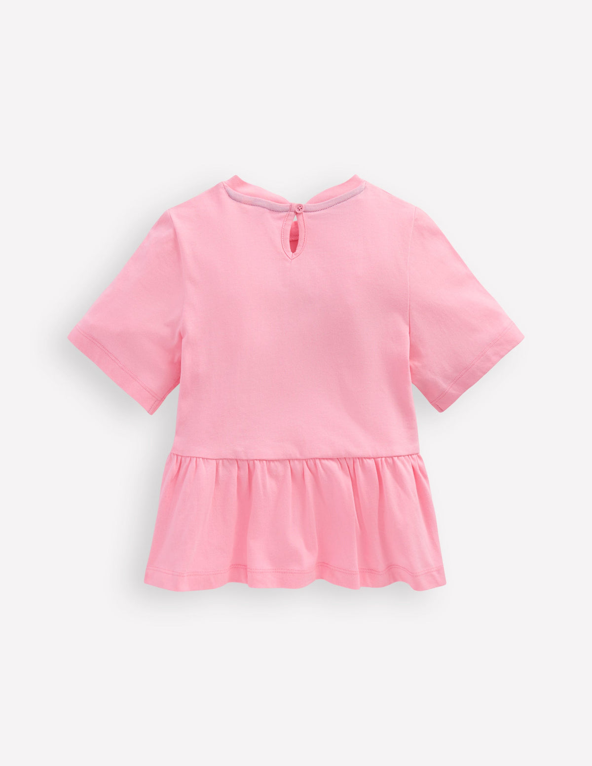 Kurzärmliges Oberteil mit Schößchen-ROSA-2