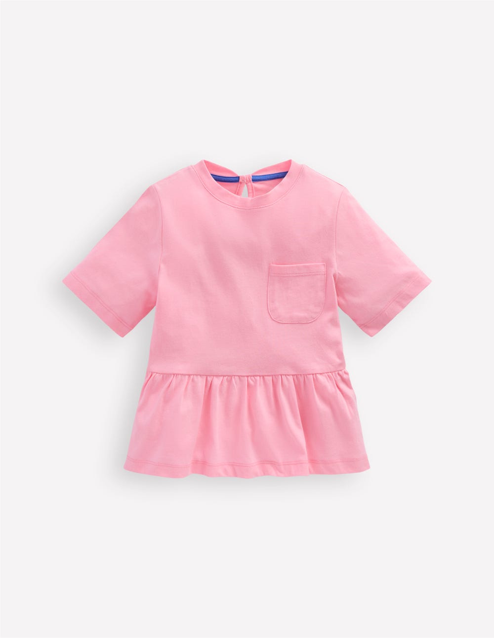 Kurzärmliges Oberteil mit Schößchen-ROSA-1