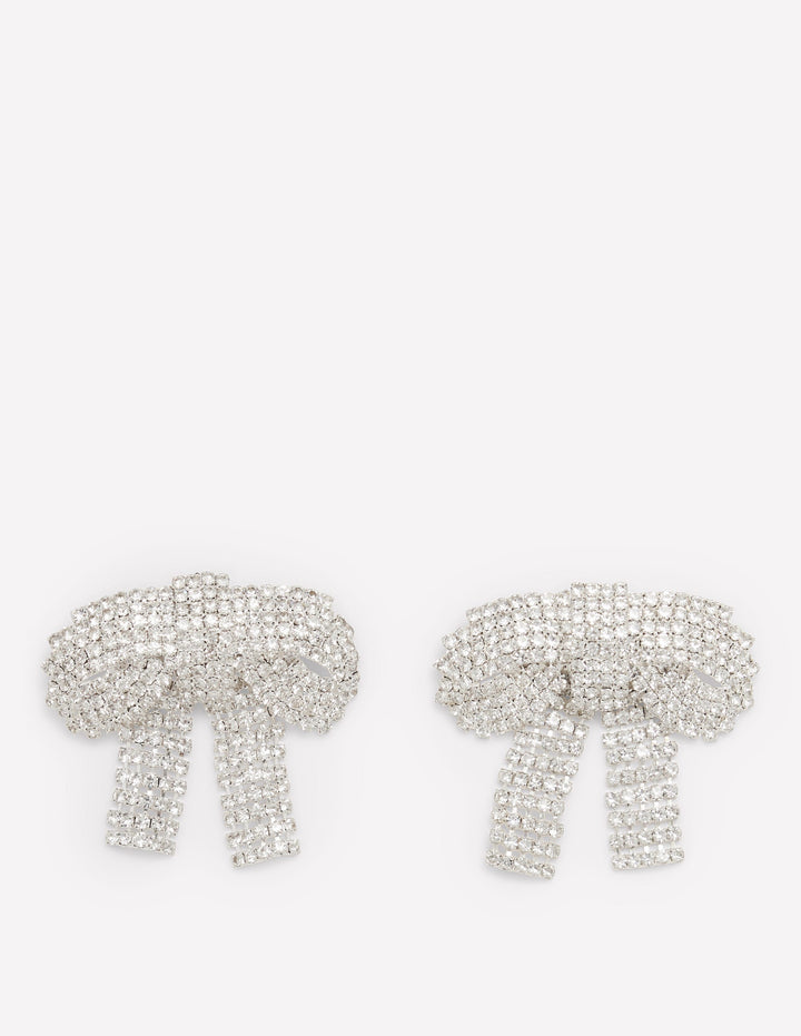 Boucles d’oreilles nœuds ornementées-Transparent