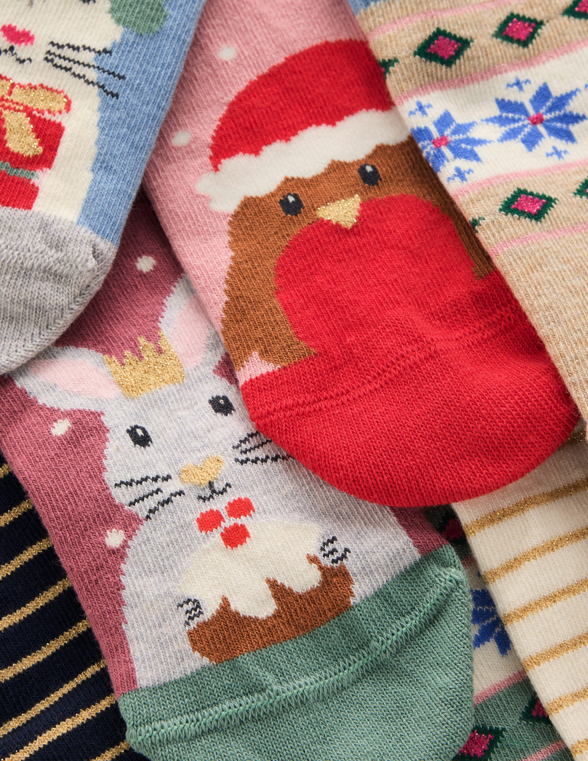 Socken im 7er-Pack-Festlich Tiere - Image 2