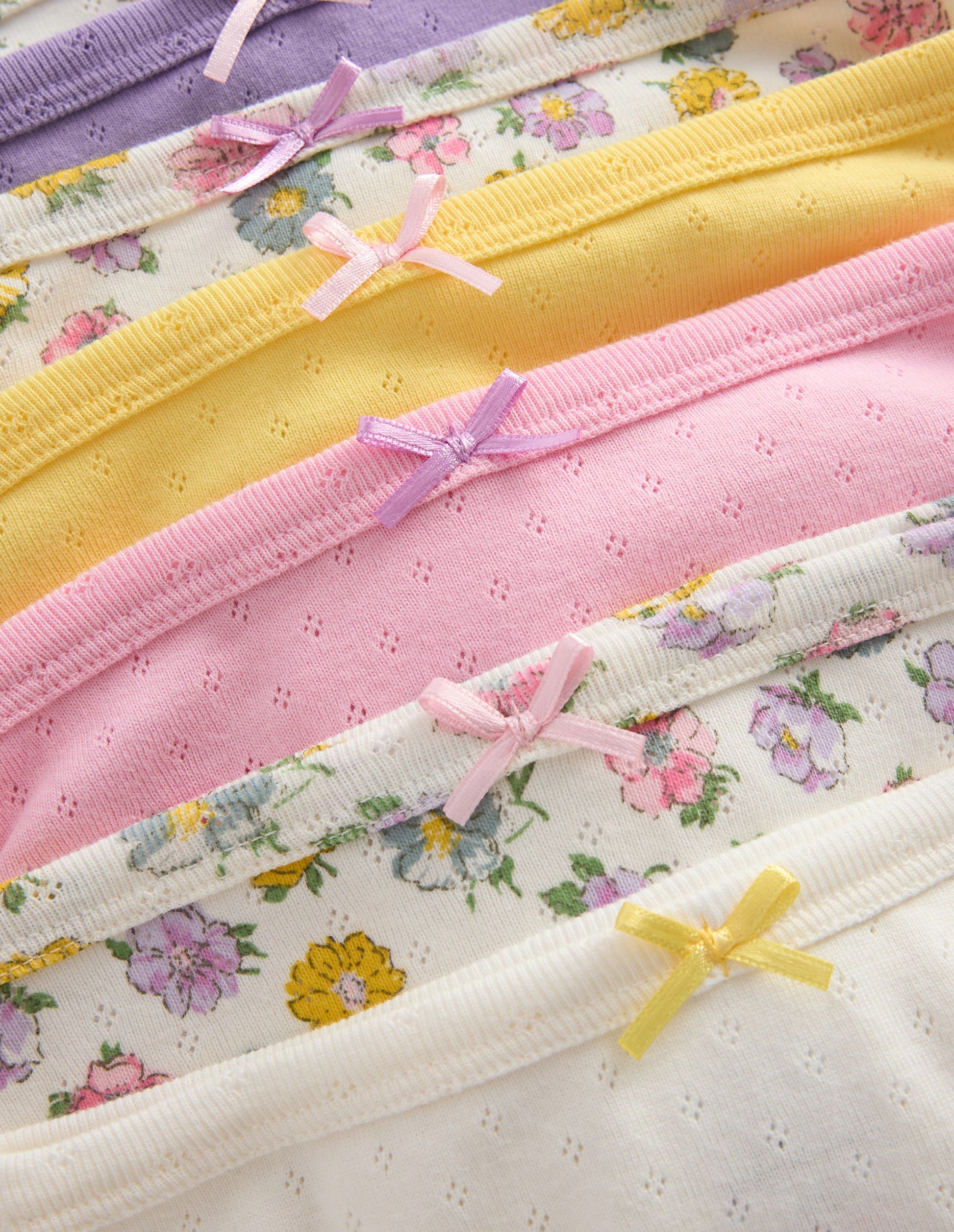 Pointelle-Unterhosen im 7er-Pack-Rosa Blumenmuster-3