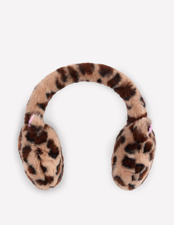 Originelle Ohrenschützer-Mohair, Leopardenmuster