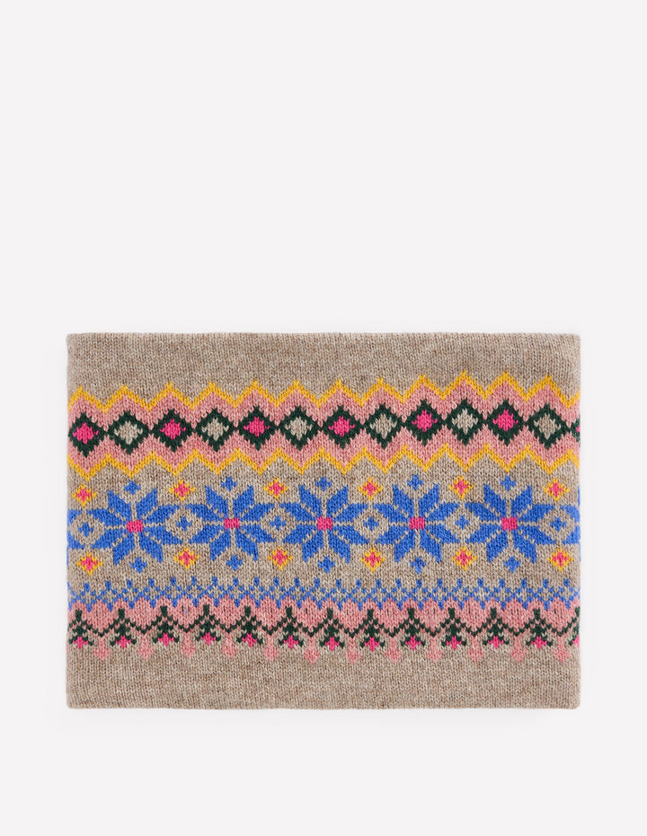 Snood motif jacquard-Gris agate
