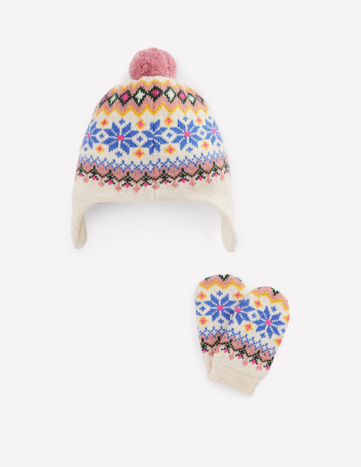 Fair-Isle-Strickset für Babys-Beige Meliert - Image 1