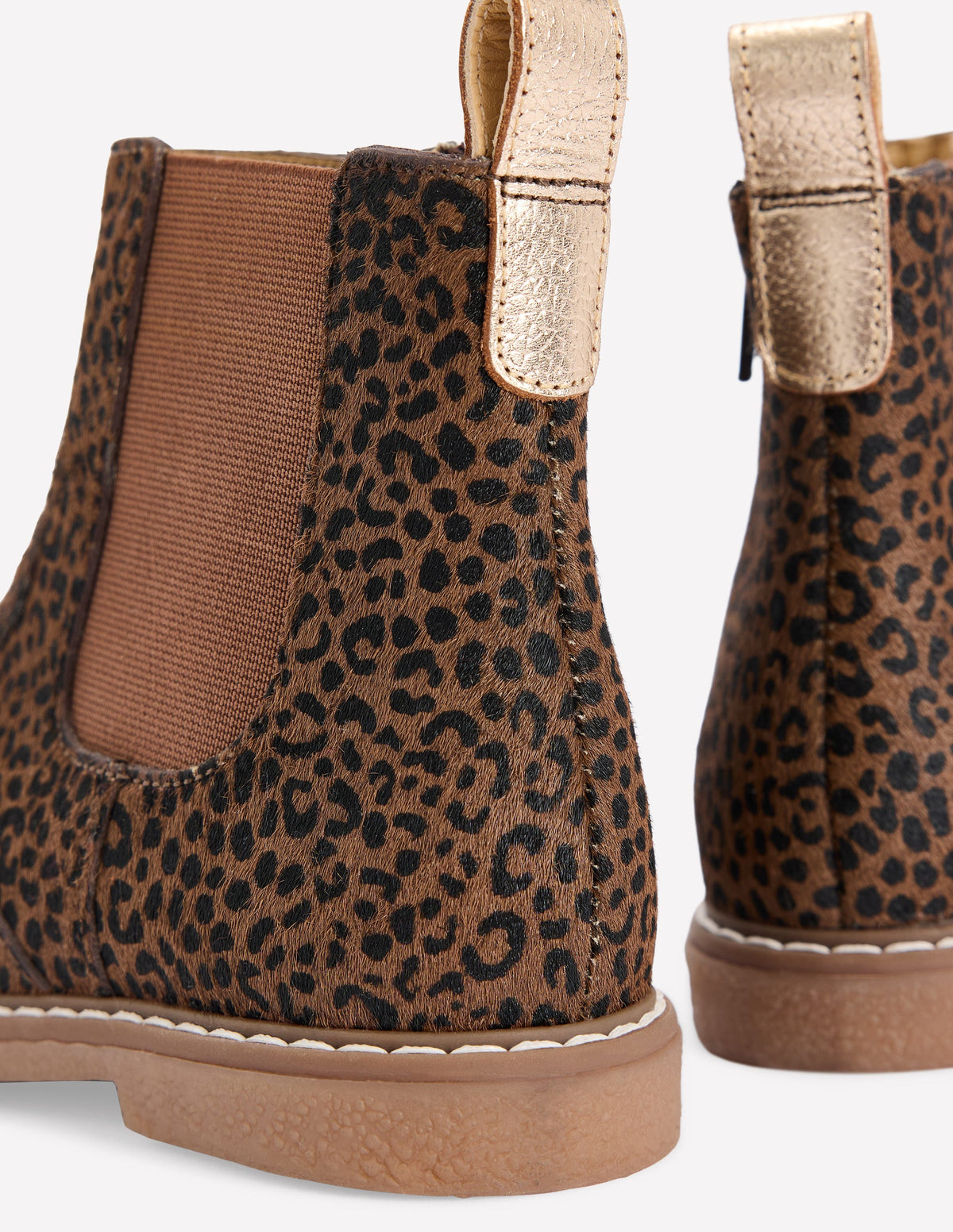 Leather Chelsea Boots-Leopard - Image 3