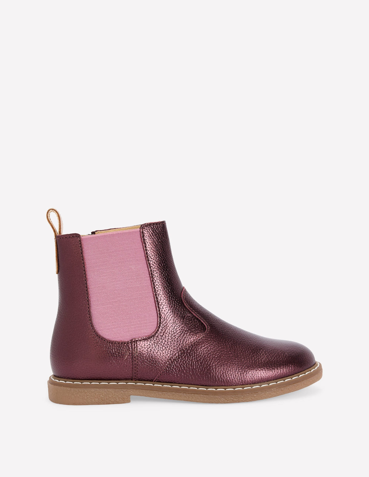 Bottines Chelsea en cuir-Métallisé-1