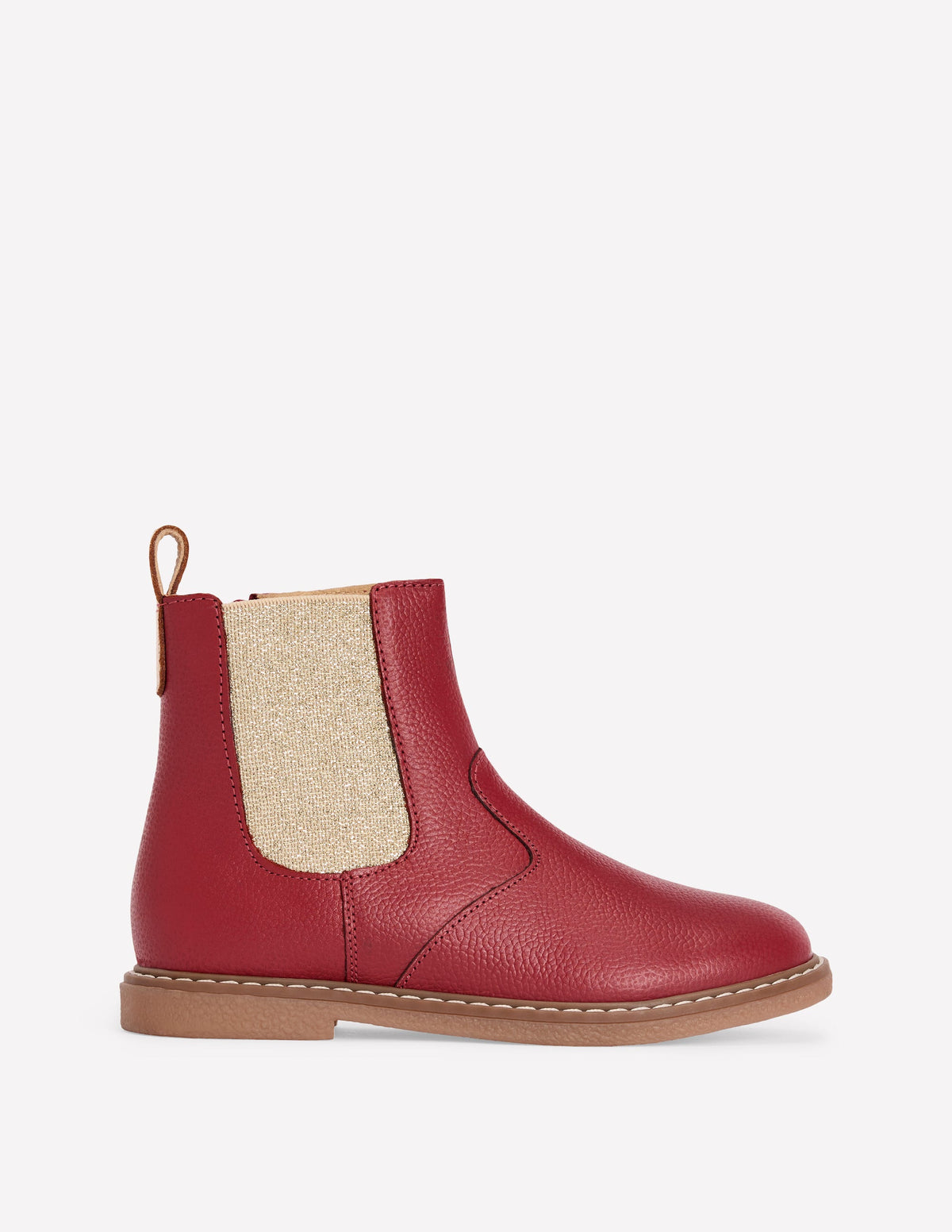 Chelsea-Stiefel aus Leder-Purpurrot-1