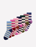 7 paires de chaussettes côtelées-Rayé multi