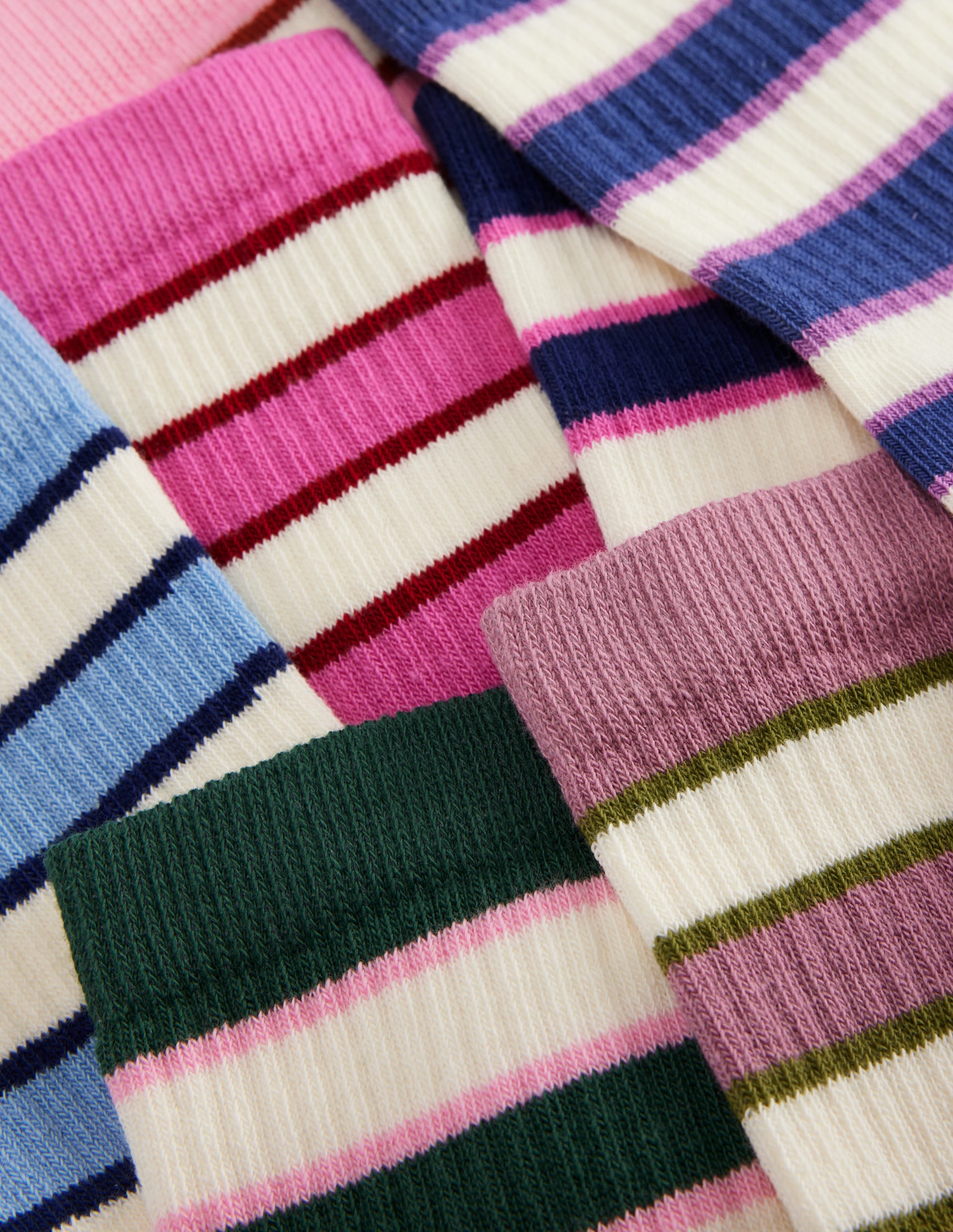 7 paires de chaussettes côtelées-Rayé multi - Image 2