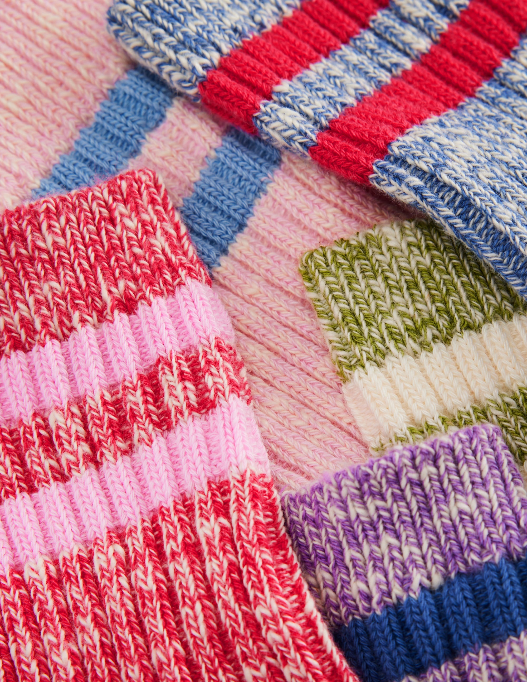 5 paires de chaussettes à fil torsadé-Rayé multi - Image 2