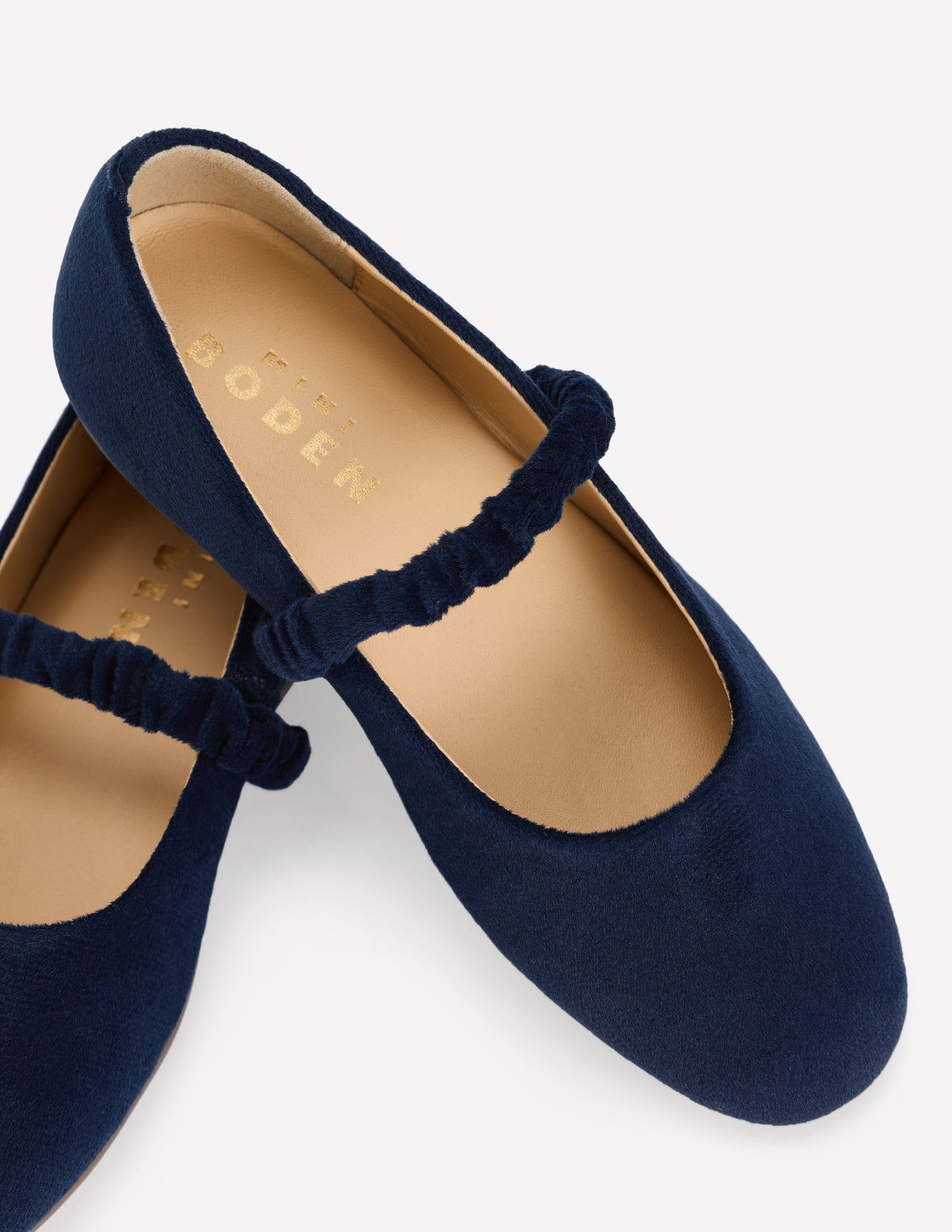 Mary Janes aus Samt-Schuluniform-Marineblau-3