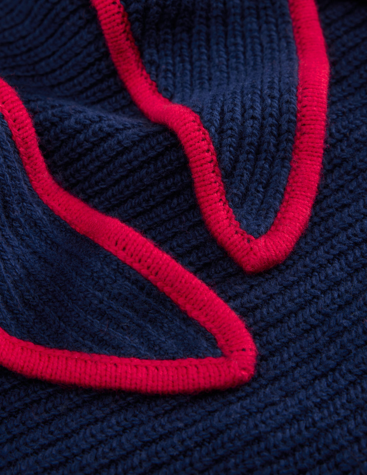 Strickschal im Triangel-Style-Marineblau - Image 2