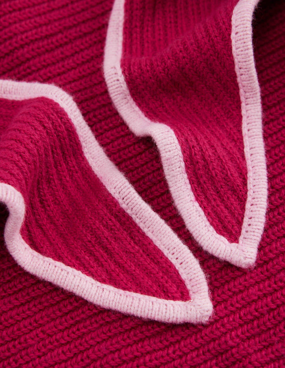 Strickschal im Triangel-Style-Rot Knospen - Image 2