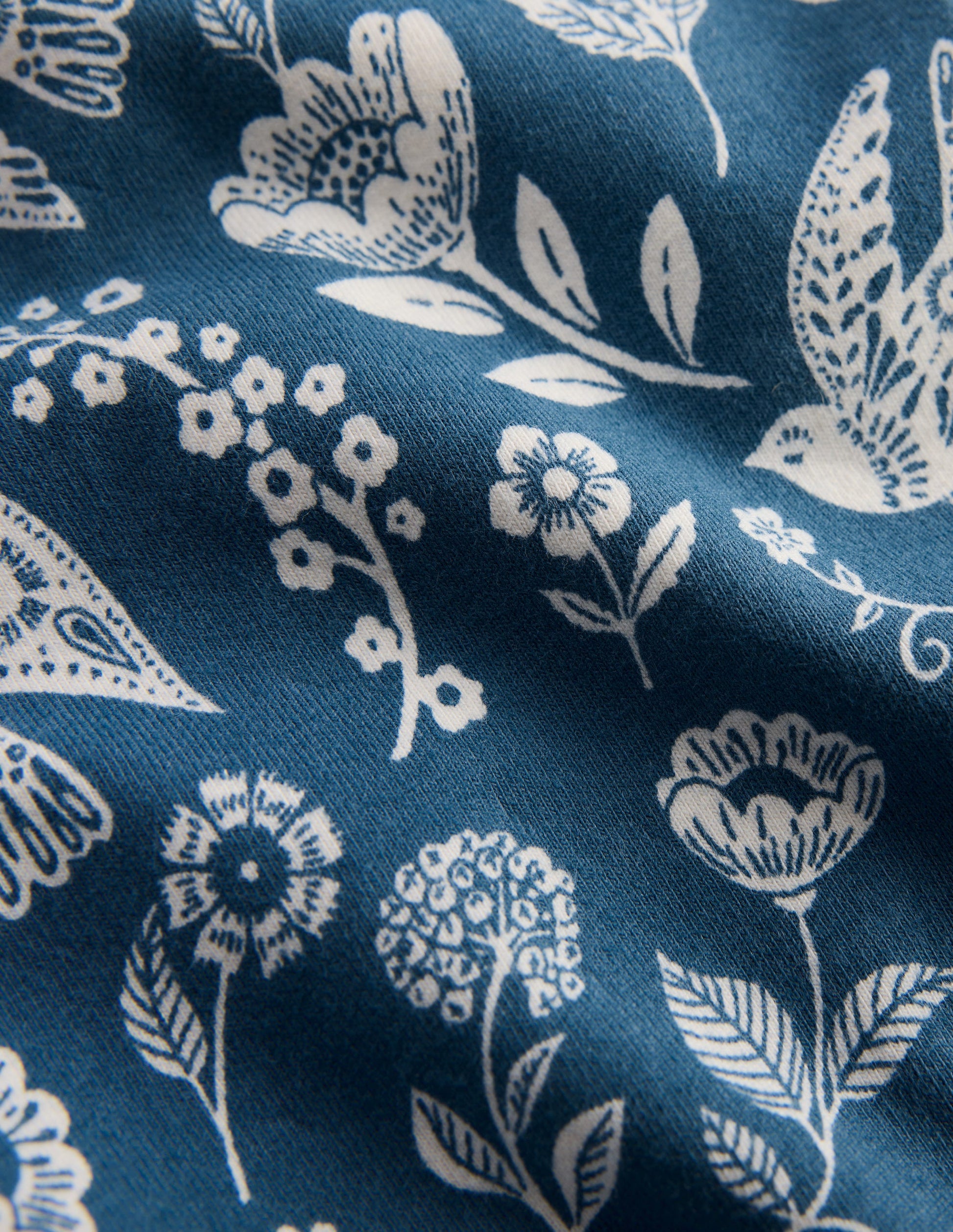 Fun Leggings-Sapphire Blue Floral Blue-3